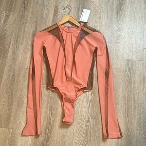 Mugler Bodysuit Coral size 40